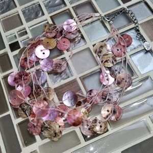 Vintage You and I Abolane Shell Choker Necklace